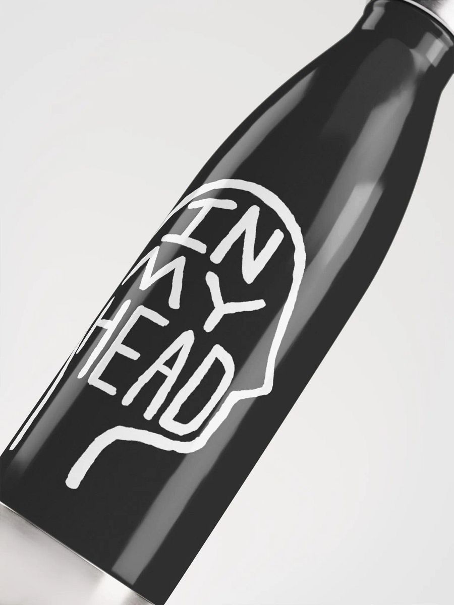 In My Head (white design) stainless steel water bottle product image (2)