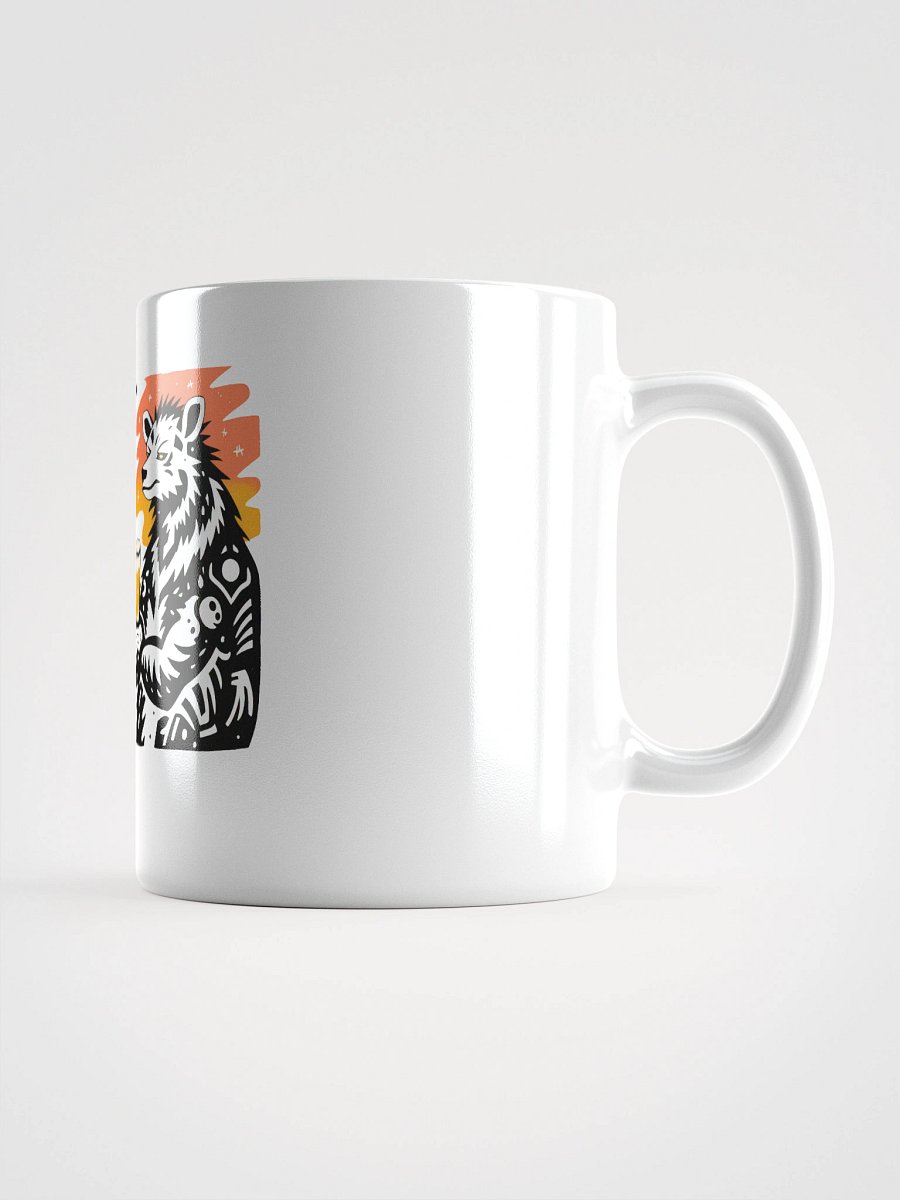 Stylized Bear with Beer Glass | Creative Typography Print Glossy Mug product image (1)