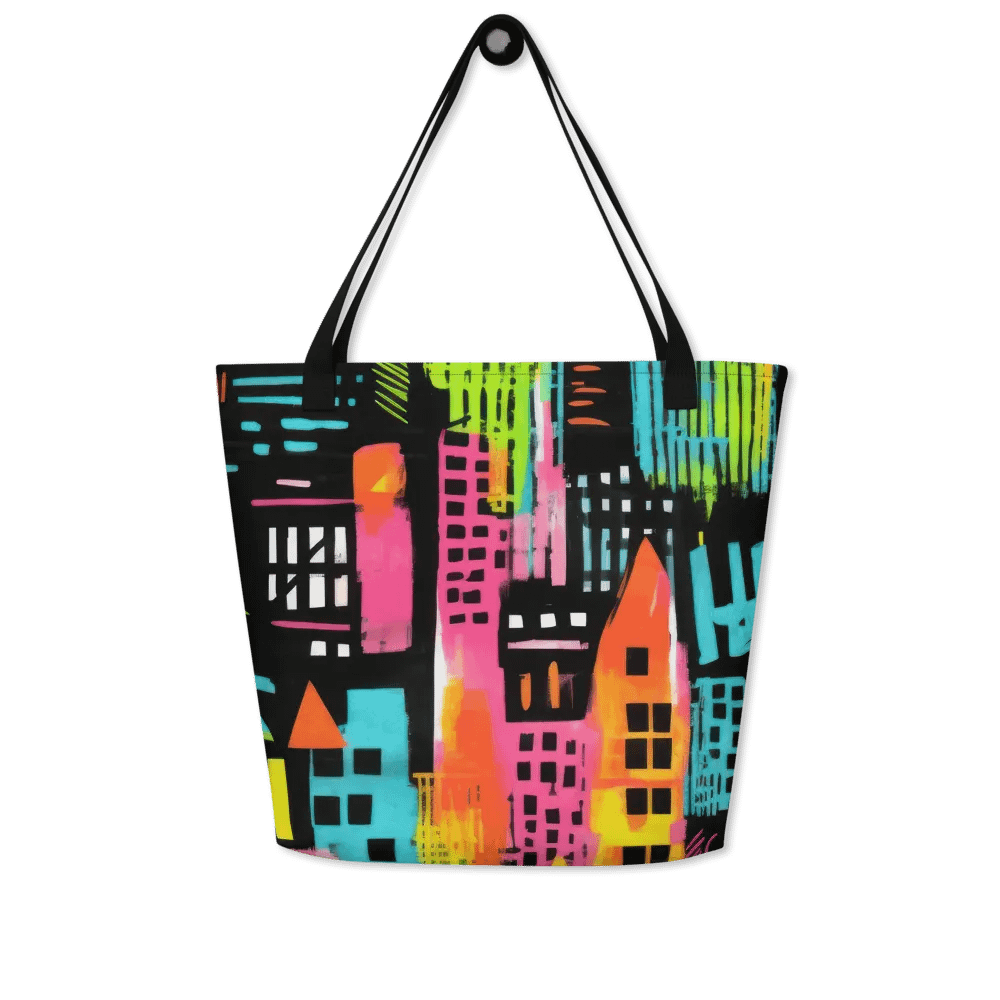 Vibrant Urban Geometry All-Over Tote Bag product image (7)