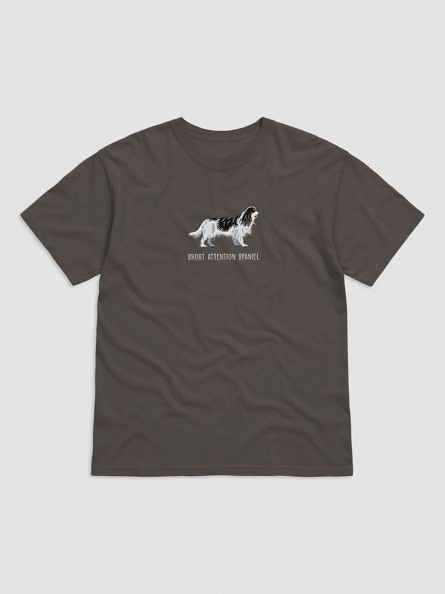 Short Attention Spaniel T-Shirt(Embroidered) of a King Charles Spaniel(Tricolor) product image (2)