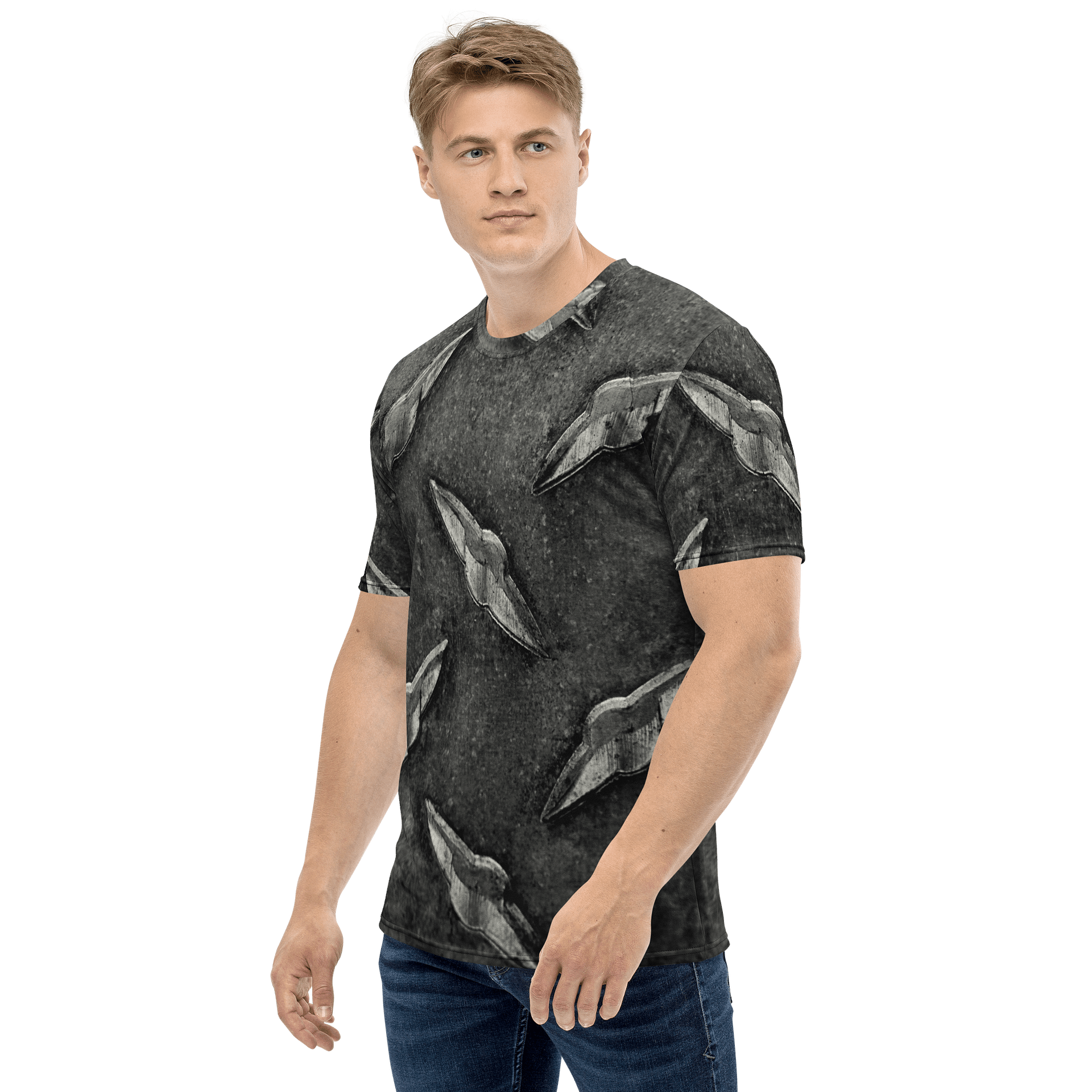 Metallic Diamond Plate All-Over T-Shirt product image (3)