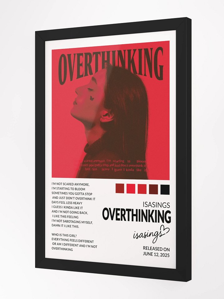 Overthinking framed matte poster product image (2)