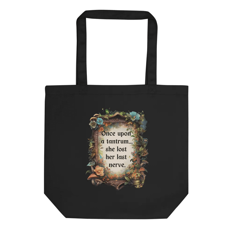 Funny Mom Tote Bag – ‘Once Upon A Tantrum’ Parenting Humor Shopping Bag Tall product image (1)
