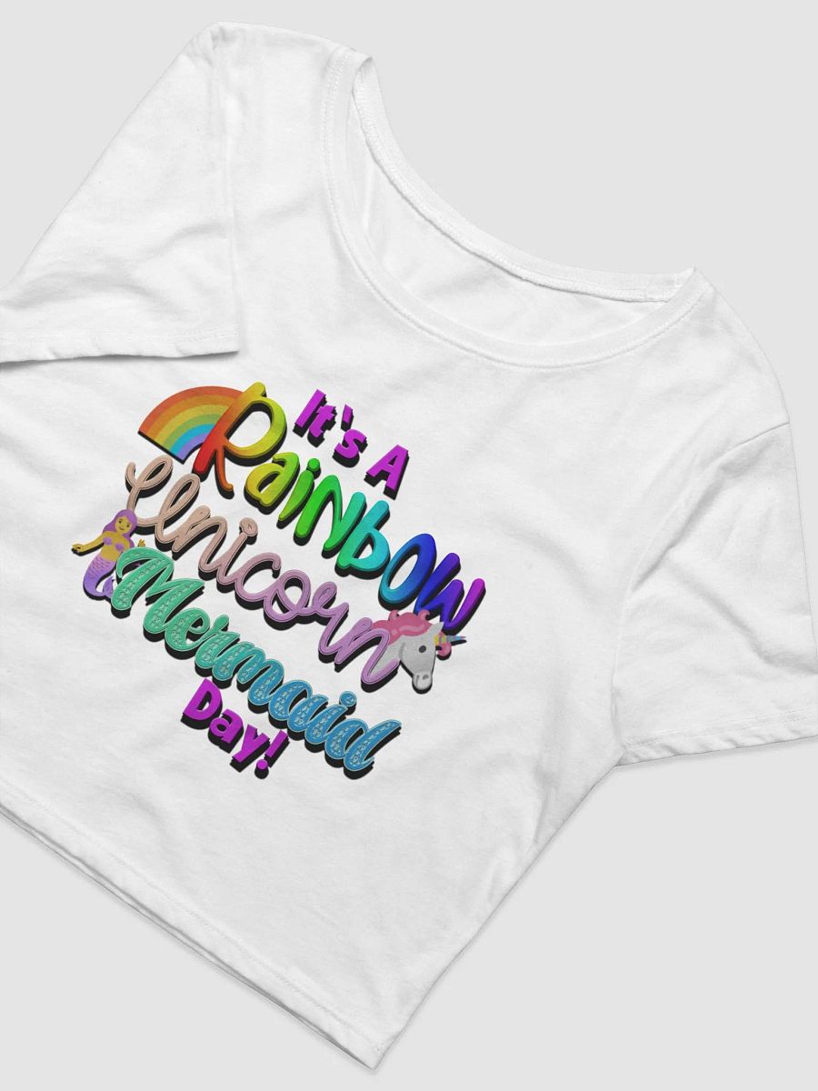 Rainbow Unicorn Mermaid Crop Tee product image (2)