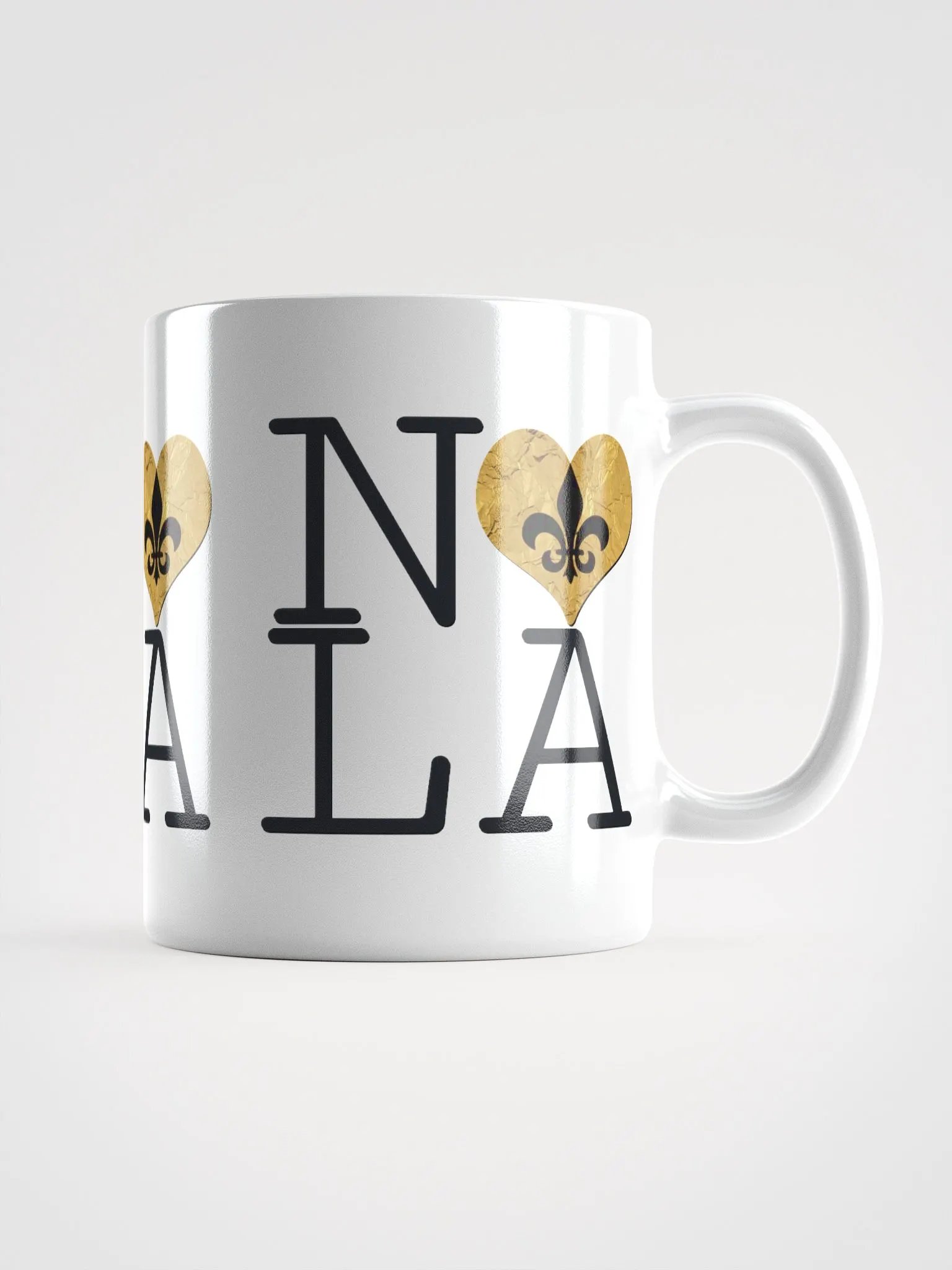 I LOVE NOLA **BIGSHOT MUG** (GOLD WRAP HEART + IMAGE POP) product image (3)