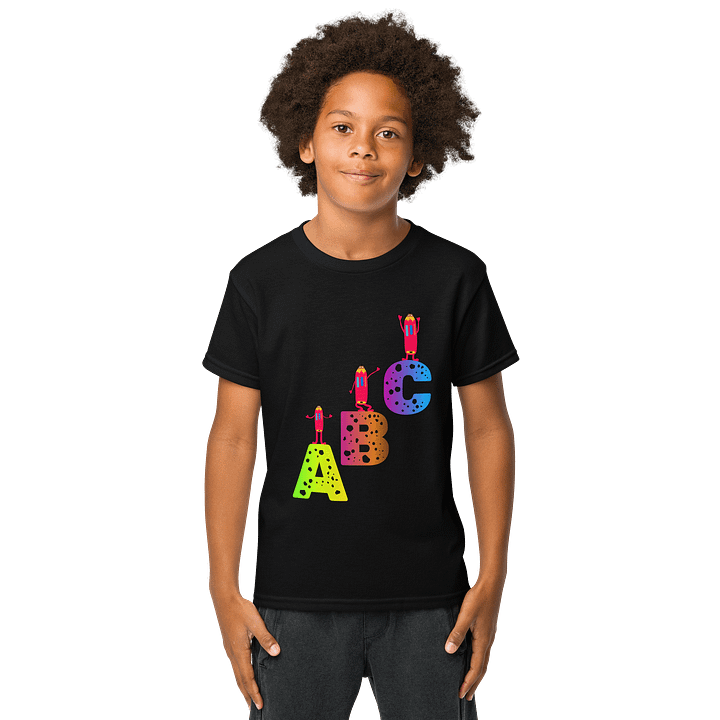 Colorful Cartoon Alphabet Kids Tee product image (9)
