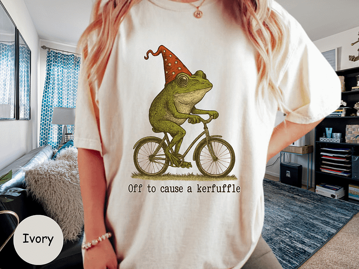 Frog on Bicycle | Wholesome Mischief Comfort Colors® Shirt product image (1)