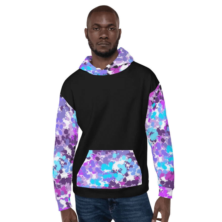 Purple And Black Splotch Hoodie product image (7)