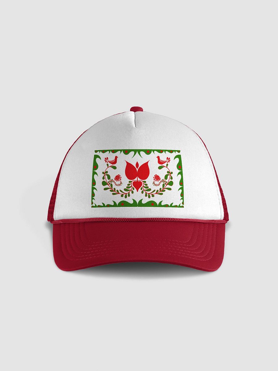 Hungarian Folk Art Inspired Foam Trucker Hat product image (1)