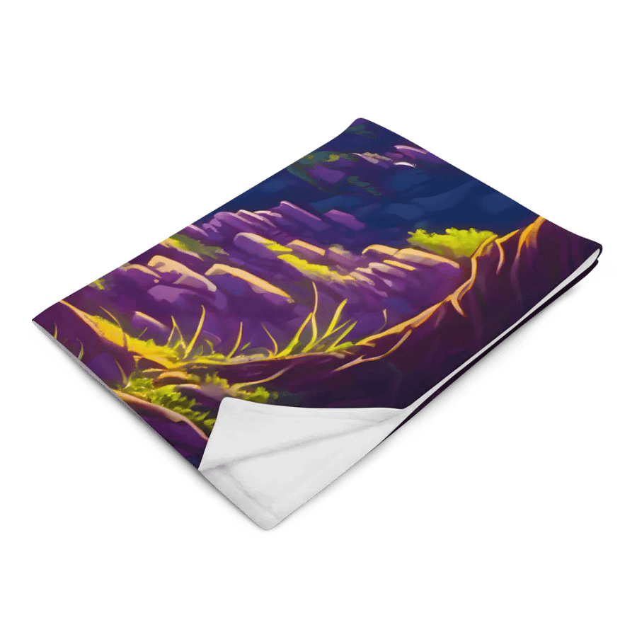 Enchanted Forest Nature River Trees Mountain Autumn Throw Blanket product image (6)