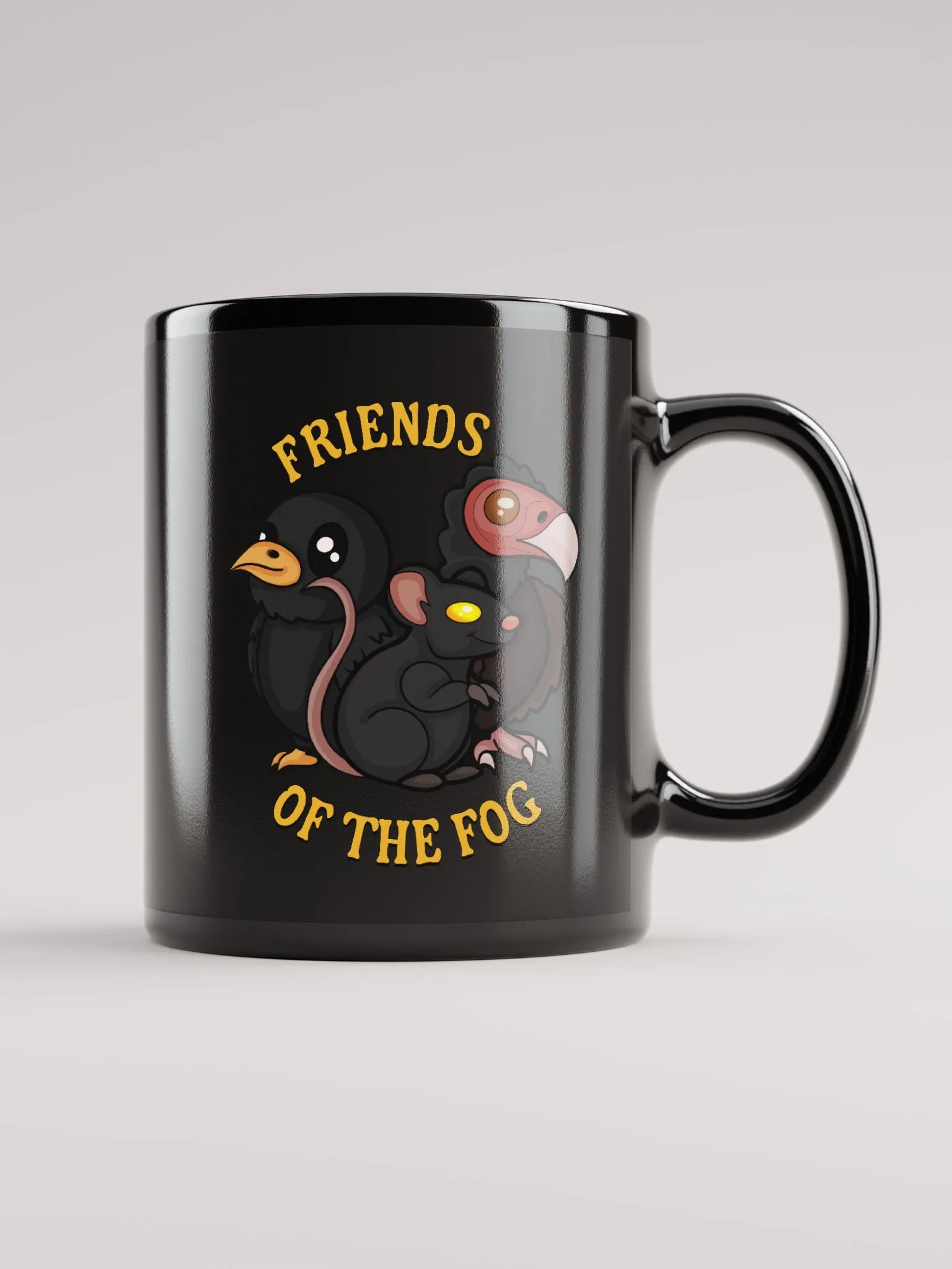 Friends of the Fog Black Glossy Mug product image (2)