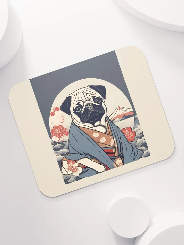 Pug Ukiyo-e Style Mouse Pad product image (2)