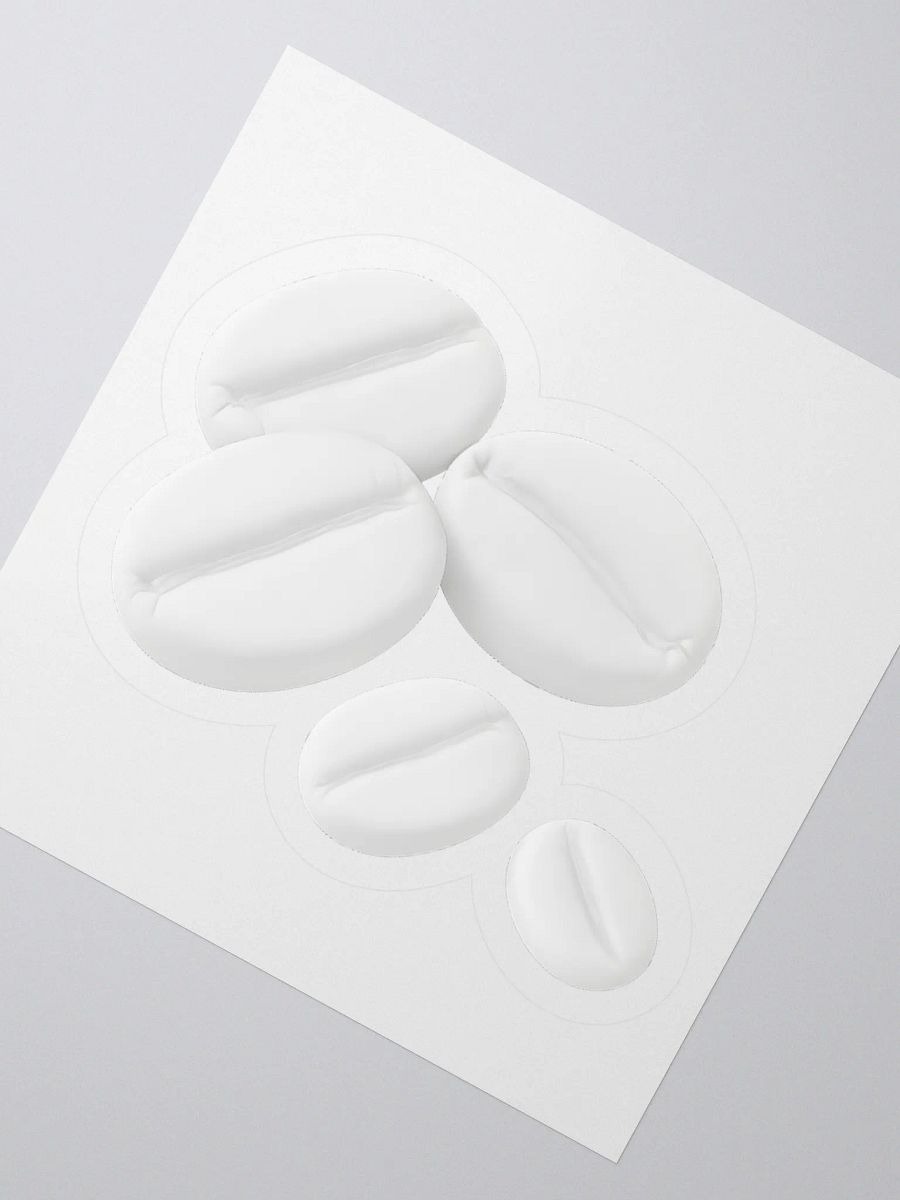 They Are Coffee Beans I Swear! White Coffee Bean Sticker product image (2)
