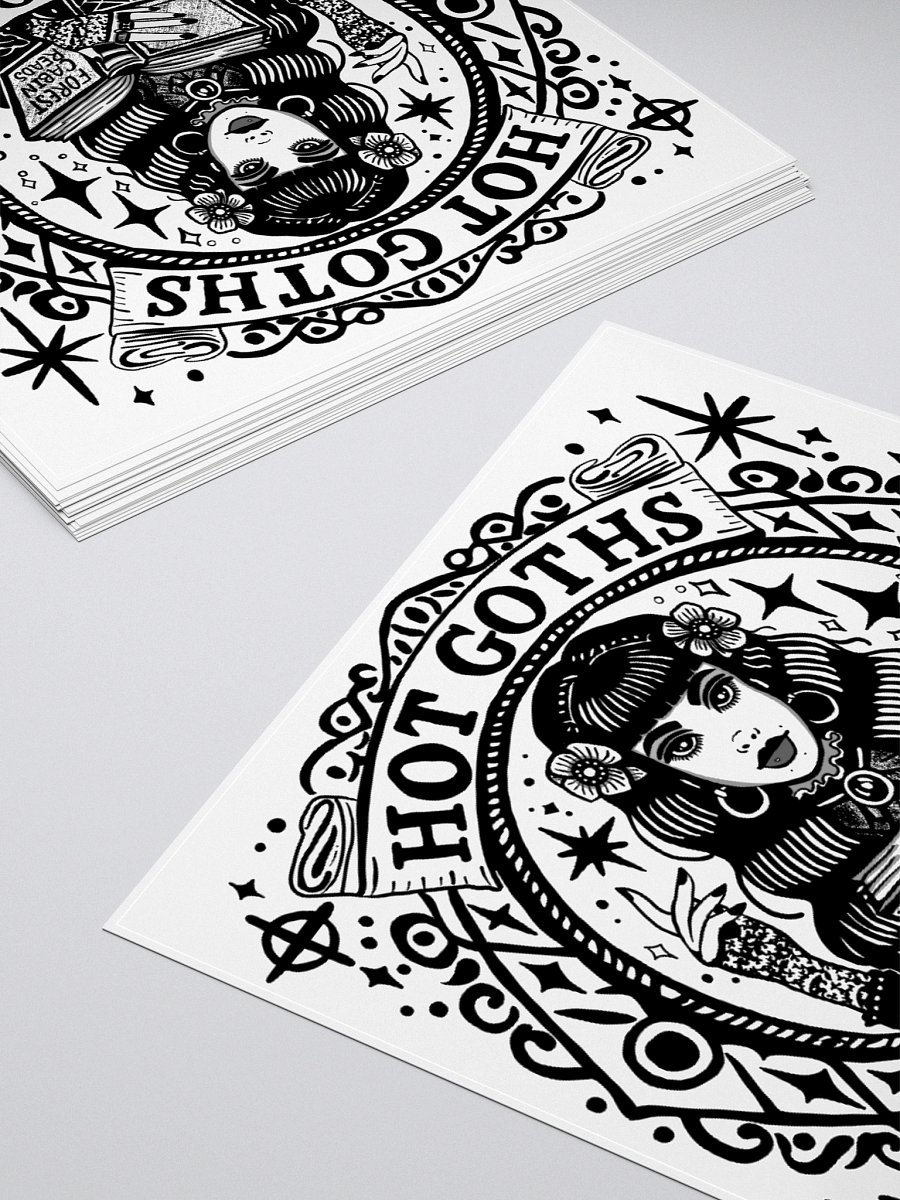 " HOT GOTHS READ BOOKS " Sticker product image (4)