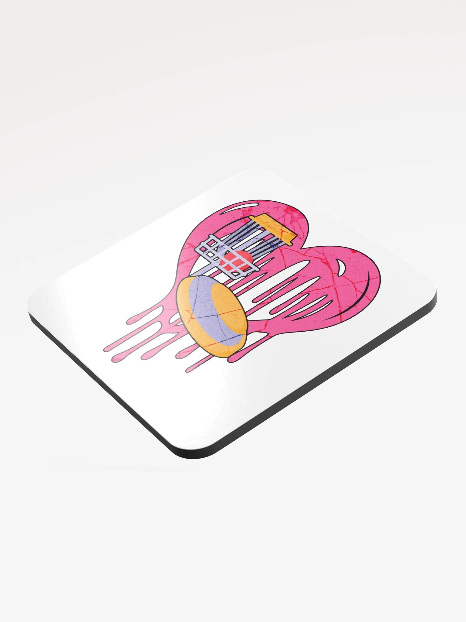 Heart Disc Golf Glossed Coaster product image (4)