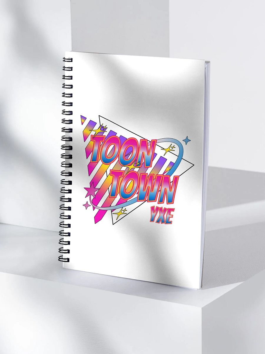 Toon Town Yxe Triangle Vibrant Retro Spiral Notebook product image (1)