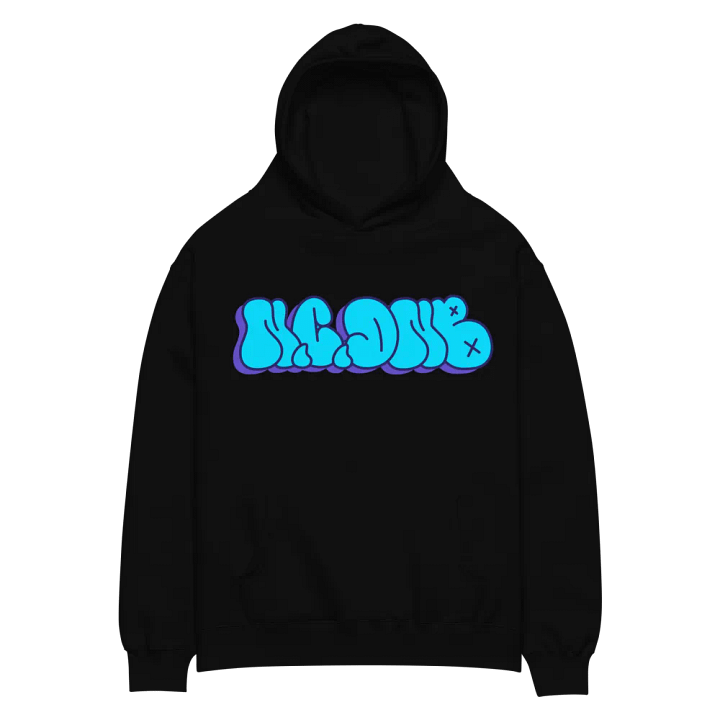 Graffiti Blue Oversized Hoodie product image (2)