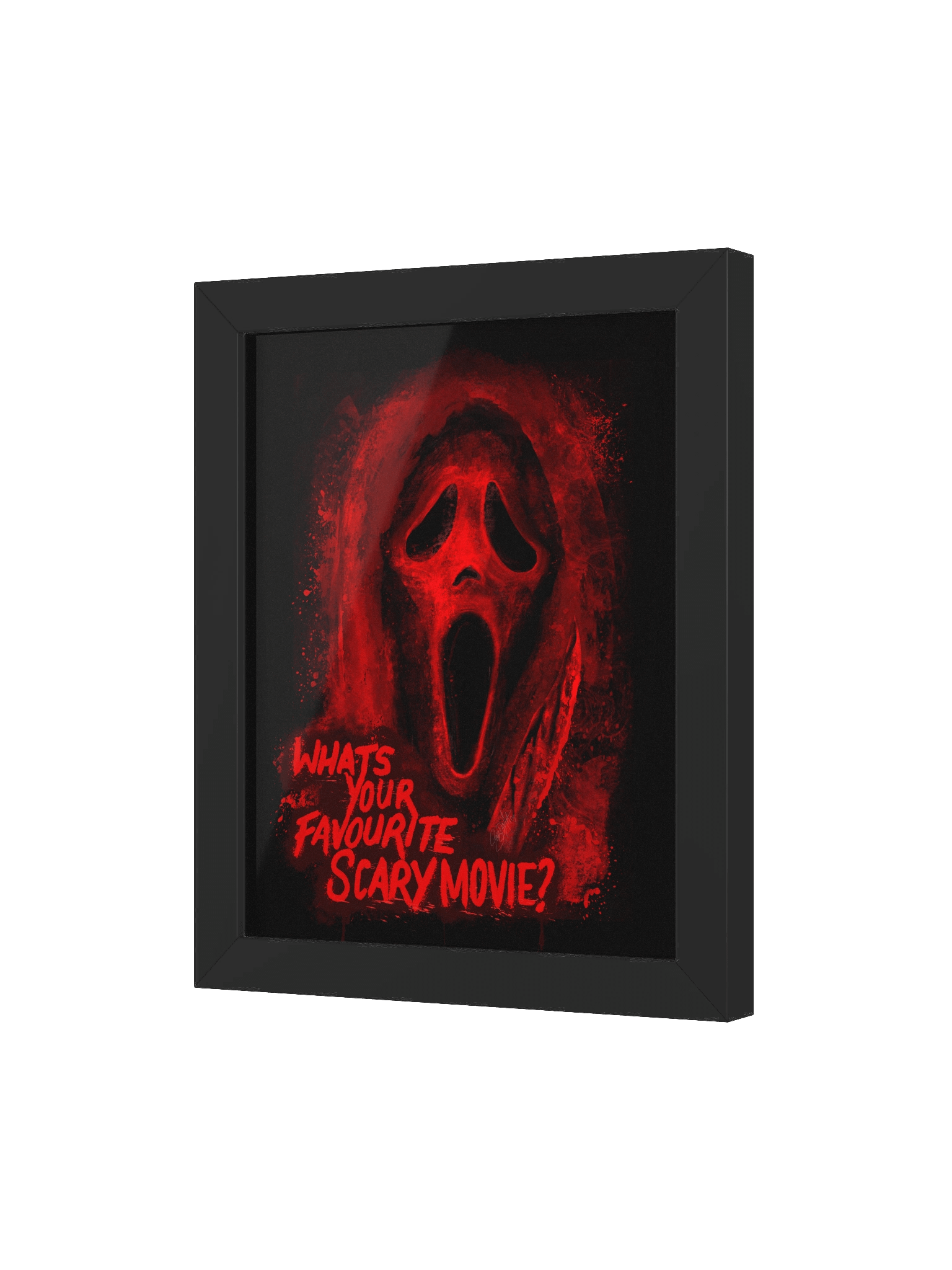 BLK Framed Ghost Face Print (Red) product image (3)