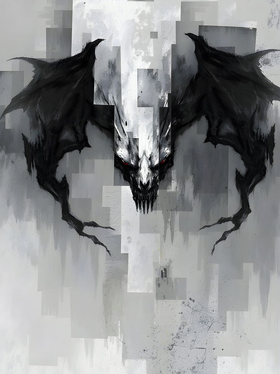 Demon of the Abyss - Gothic Horror Dark Art Print product image (1)