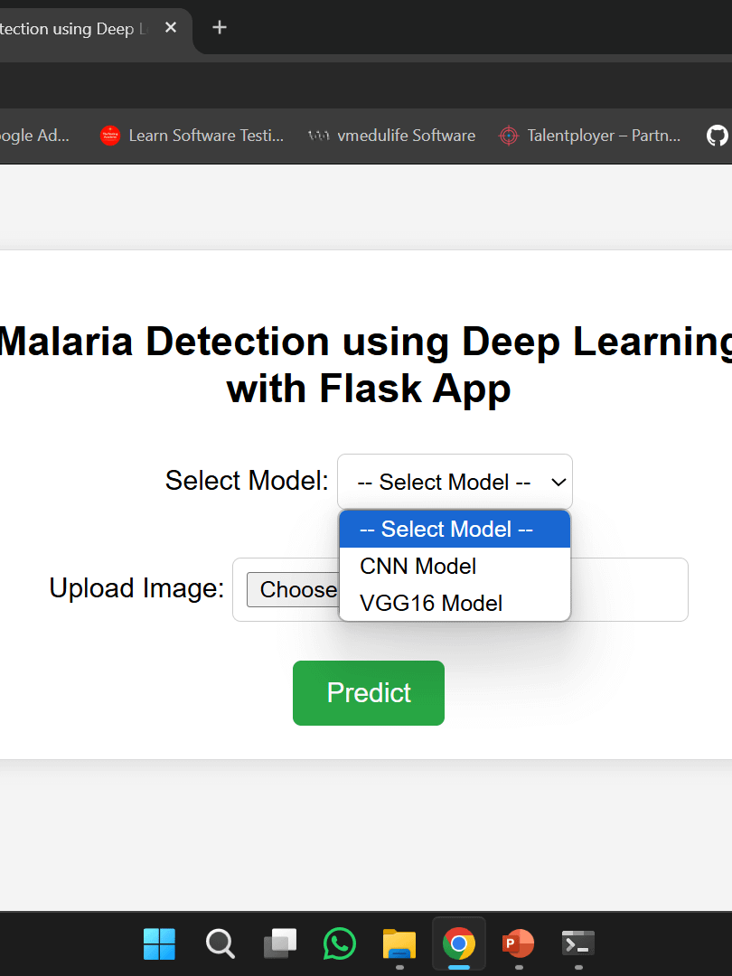 Malaria Disease Prediction System using Deep Learning with Flask App Project product image (11)