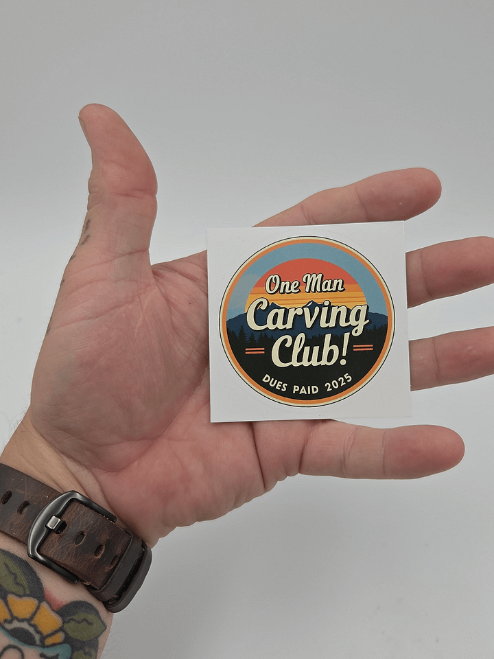 One Man Carving Club Sticker product image (2)