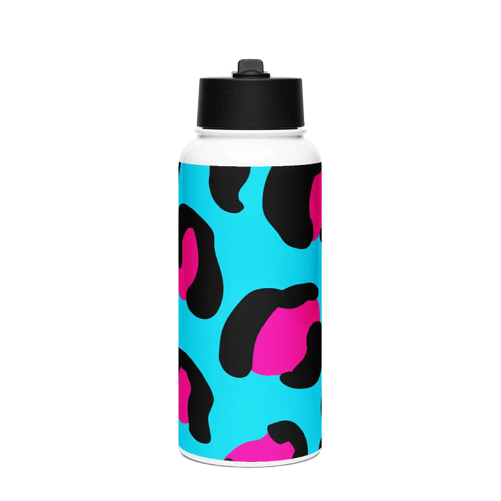 Funky Leopard Print Stainless Steel Water Bottle product image (1)