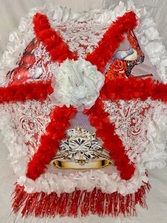 Custom Red & White Parasol product image (1)