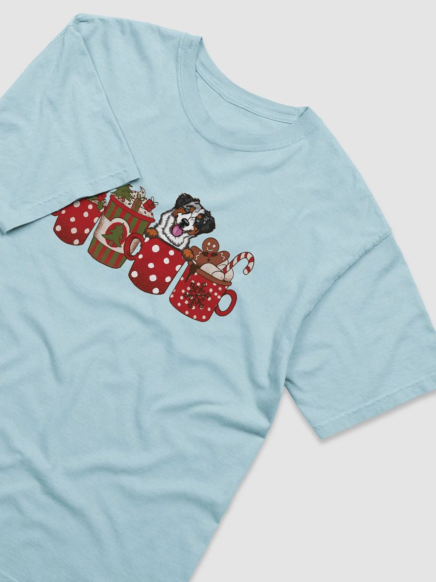 Cute Australian Shepherd(Blue Merle) in a Christmas Cup T-Shirt | Funny Christmas Aussie Pup in a Cup product image (11)
