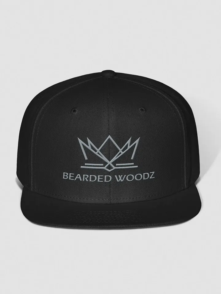 Bearded Woodz Snapback Cap (Grey Embroidery) product image (1)