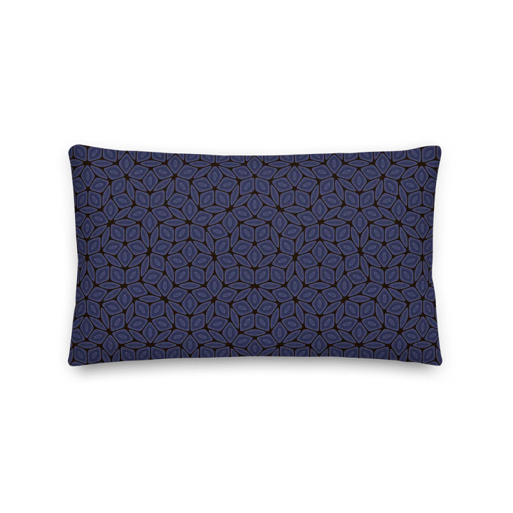 Dusk Blue Geometric Throw Pillow – Modern Twilight Accent product image (1)