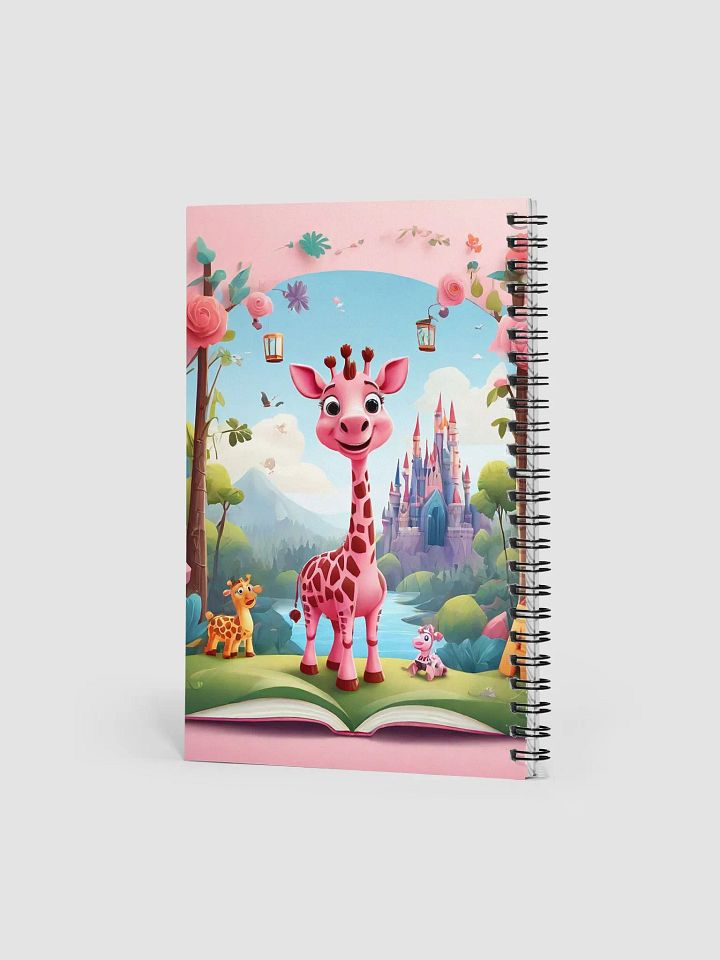 pink giraffe with flower and book product image (2)