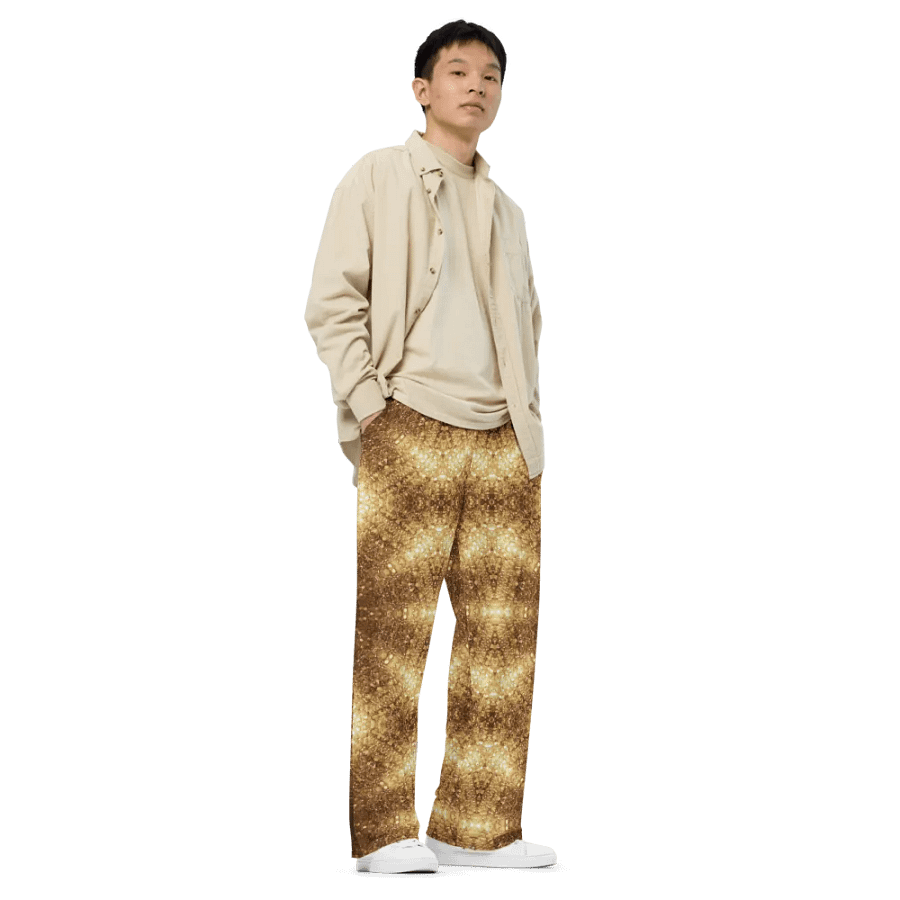 Gold Disco Kaleidoscope Wideleg Pants product image (3)