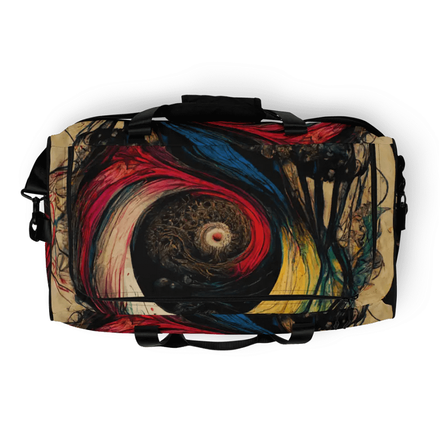 Vibrant Yin-Yang Swirl All-Over Duffle Bag product image (8)