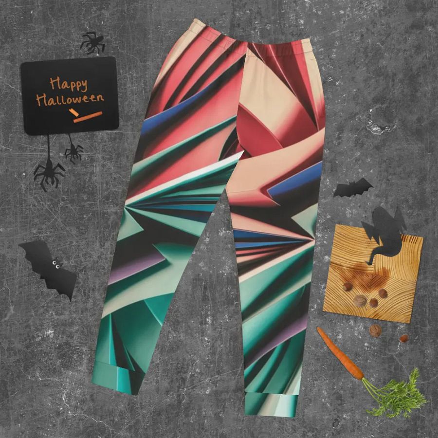 Abstract Geometric Women's Joggers in Vibrant Colors (XS-3XL) product image (12)
