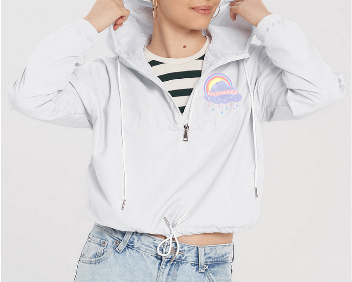 Rainy Day Cloud Cropped Windbreaker product image (1)