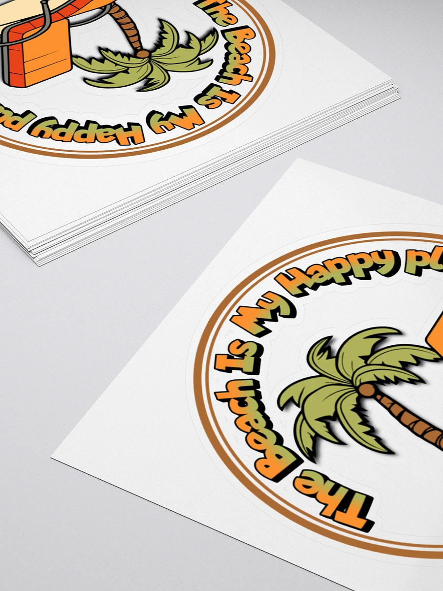 The Beach Is My Happy Place - Kiss Cut Stickers product image (4)