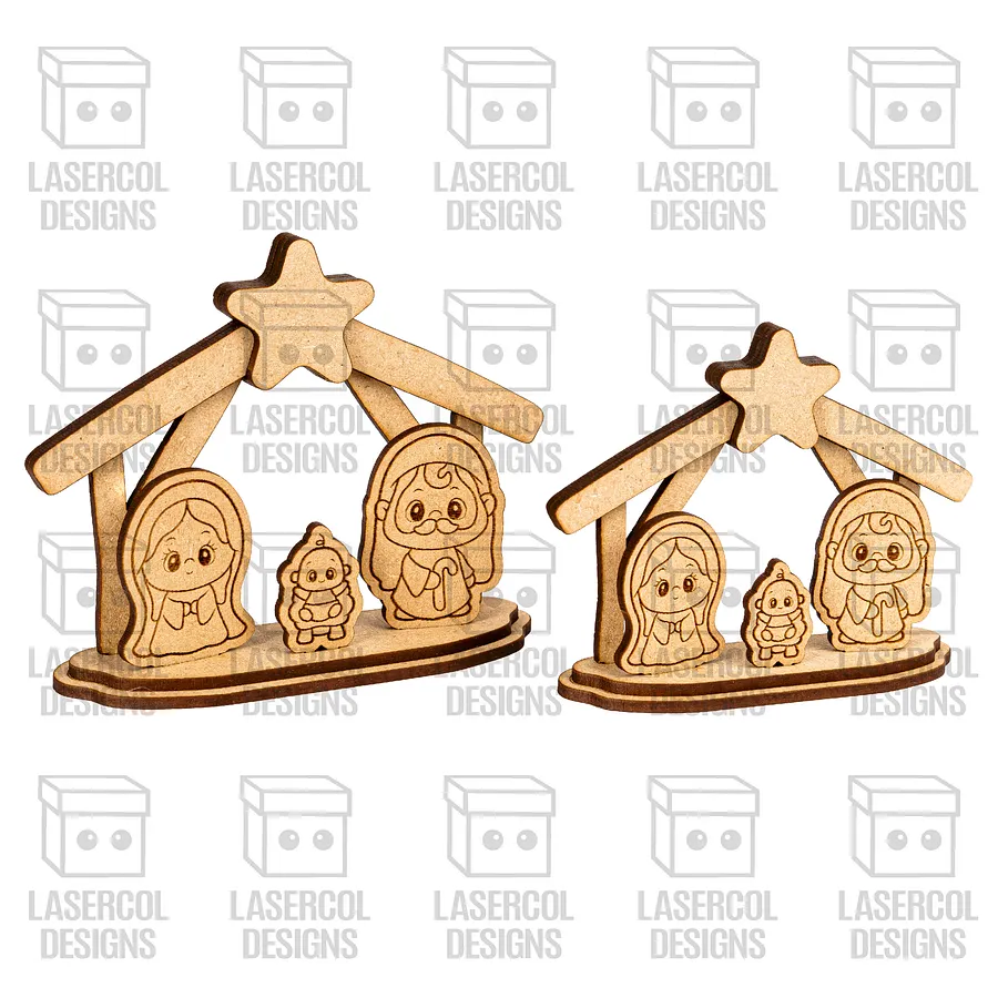 Small Nativity Scene Gift Set 2 - Christmas - Laser Cut Files product image (8)