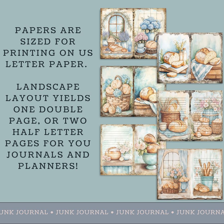 For The Love Of Bread - Printable Journal Pages V3 product image (3)