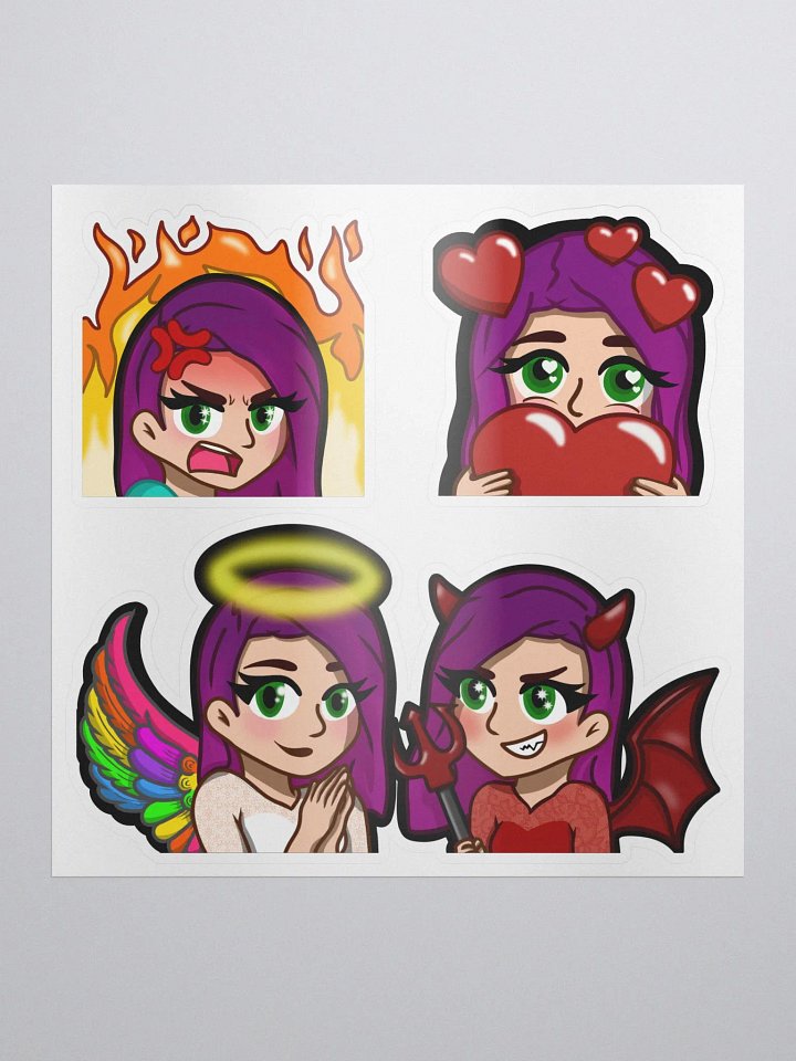 Littlec0c0 Angel and Devil Sticker Sheet product image (1)