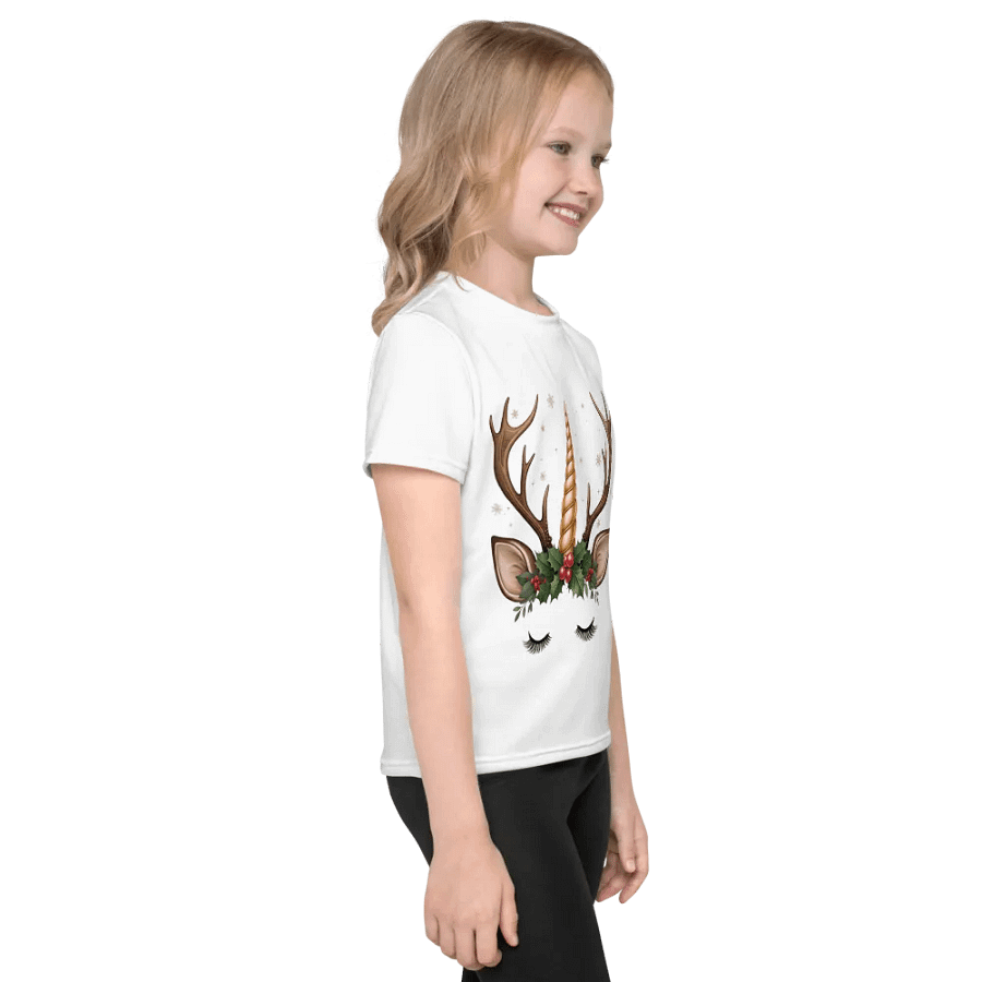 Sleepy Unicorn Deer Kids T-Shirt product image (4)