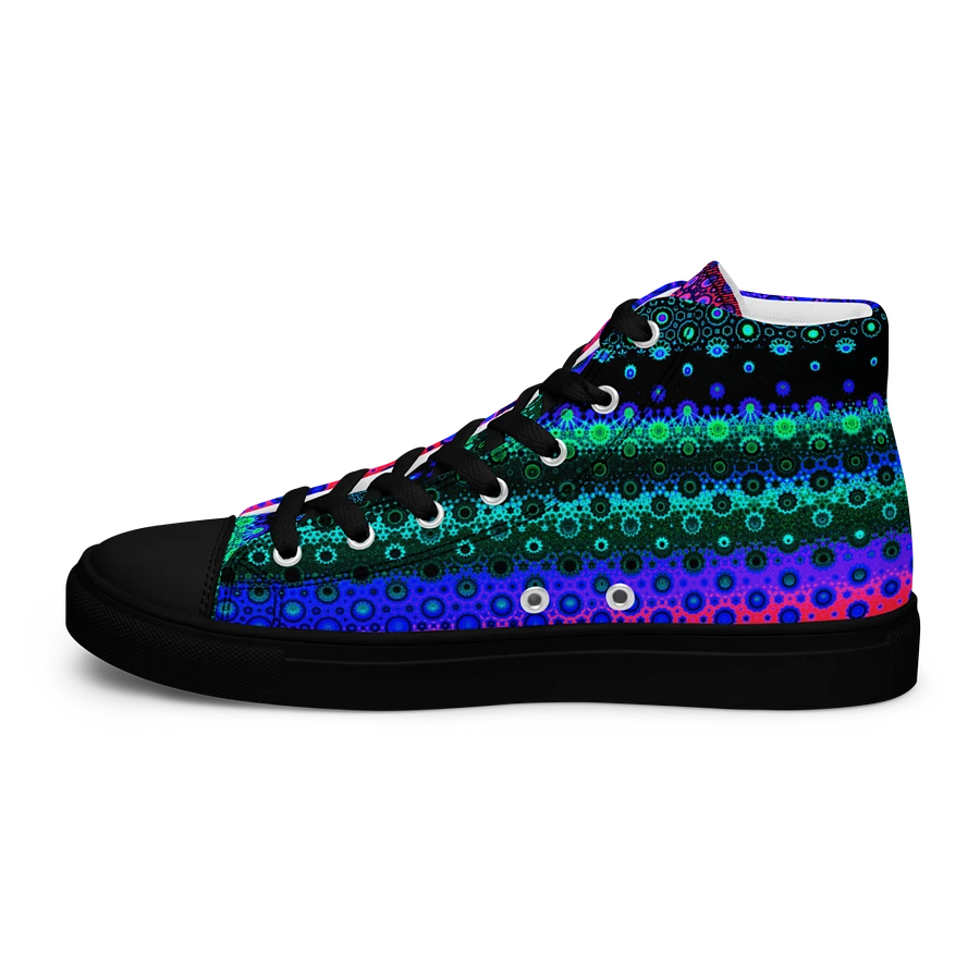 Abstract Multicoloured Pattern Women's Canvas Shoes High Tops product image (26)