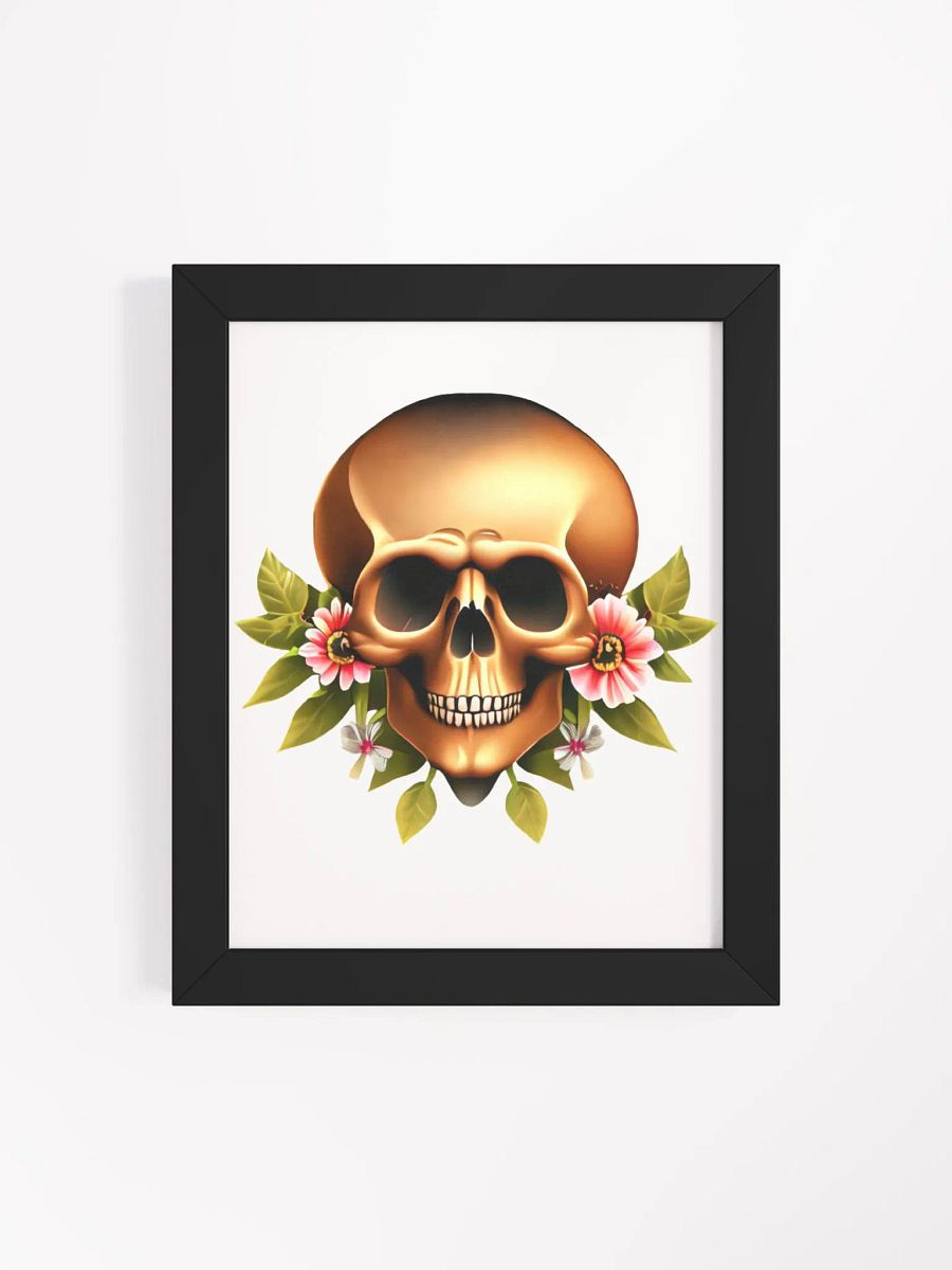 Skull with Nice Flowers Skull, skulls, skull art design, skeleton, skull and bones, scary, skull tattoo, artistic skull, human skull, dark skull, bones, Halloween, flowers product image (92)