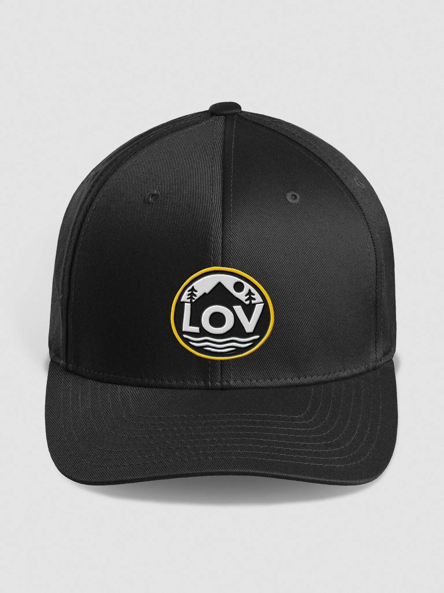 Embroidered LOV Flexfit Cap (Wht or Blk) product image (2)