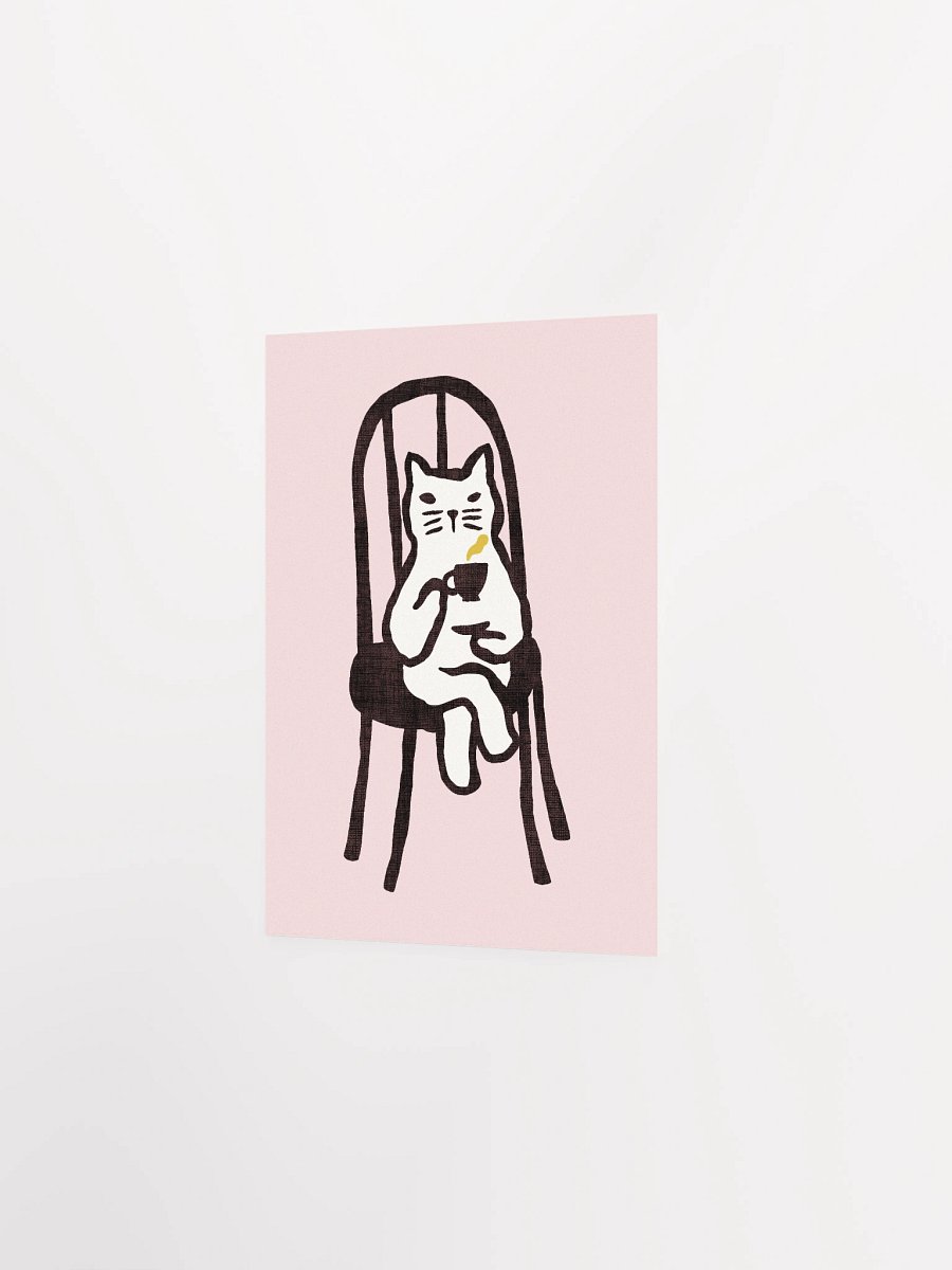 afternoon tea with cat art print product image (10)
