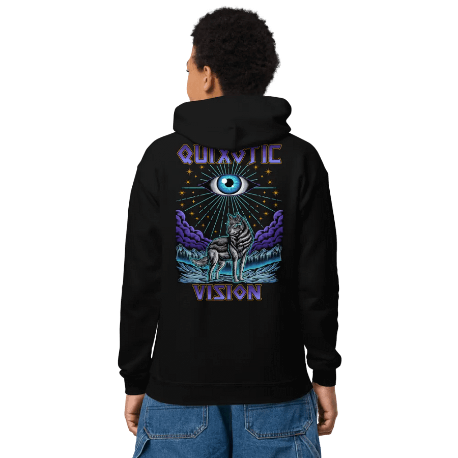 Wolf Sky Back Kids Gildan Hoodie product image (2)