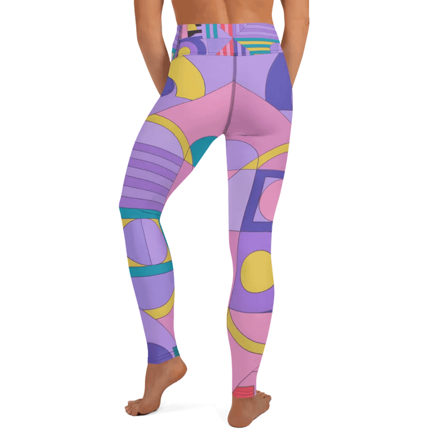 Modern Cool Multi-Colored Geometric Pattern Yoga Leggings product image (10)