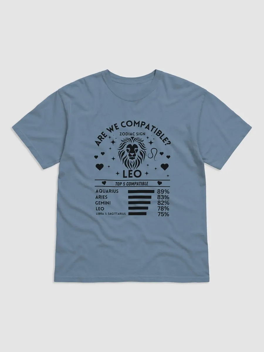 Leo Zodiac Sign Romantic Compatibility T-Shirt - Light Comfort Colors 1717 product image (47)