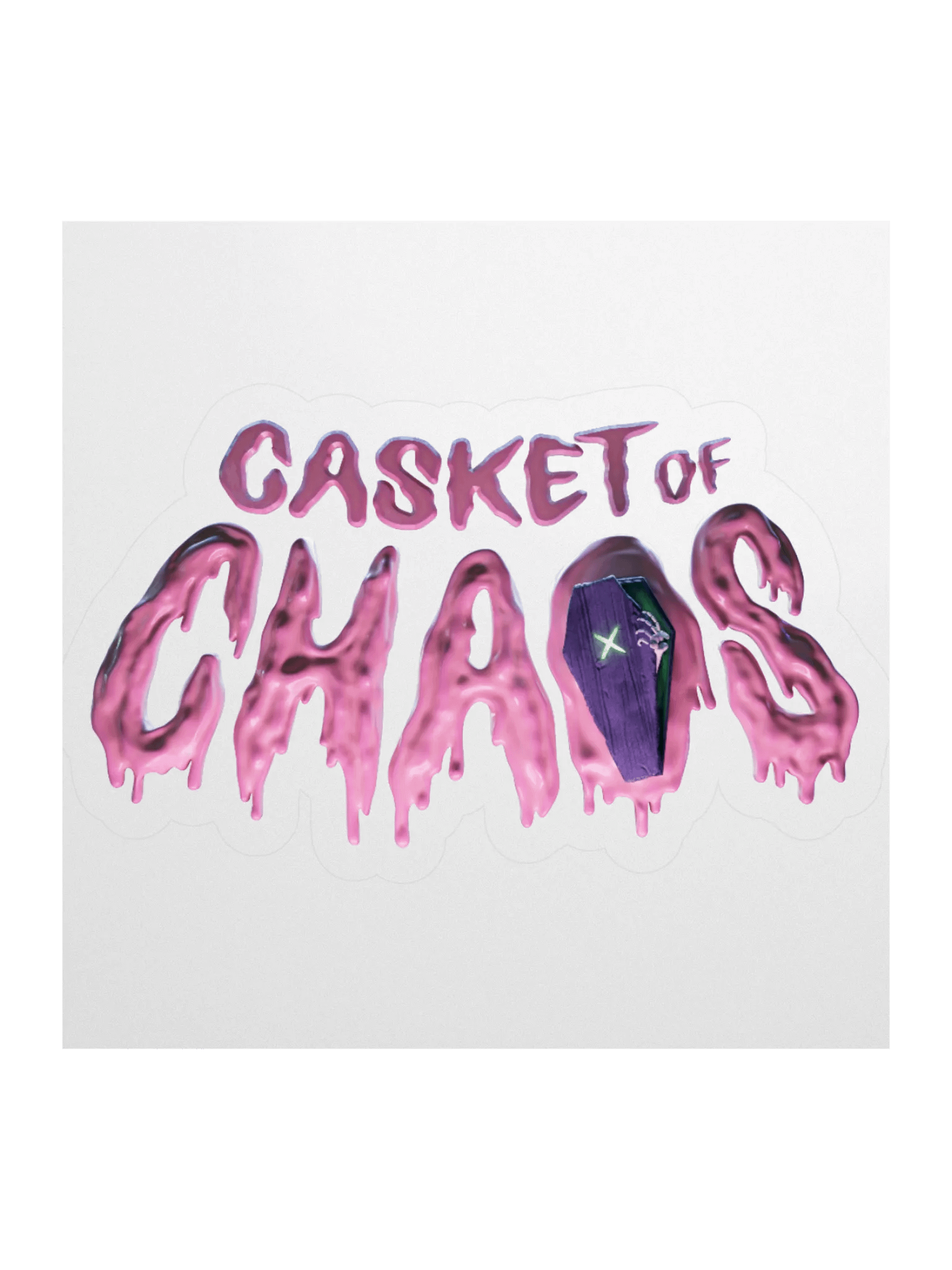 Casket of Chaos (3D Pink) Kiss Cut Stickers product image (1)