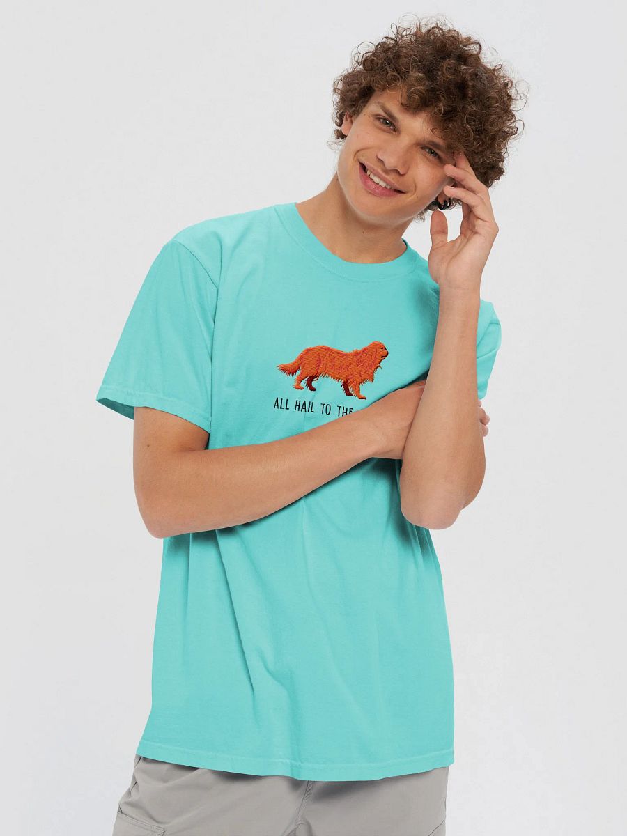 All Hail to the King T-Shirt(Embroidered) of a King Charles Spaniel(Ruby) product image (29)