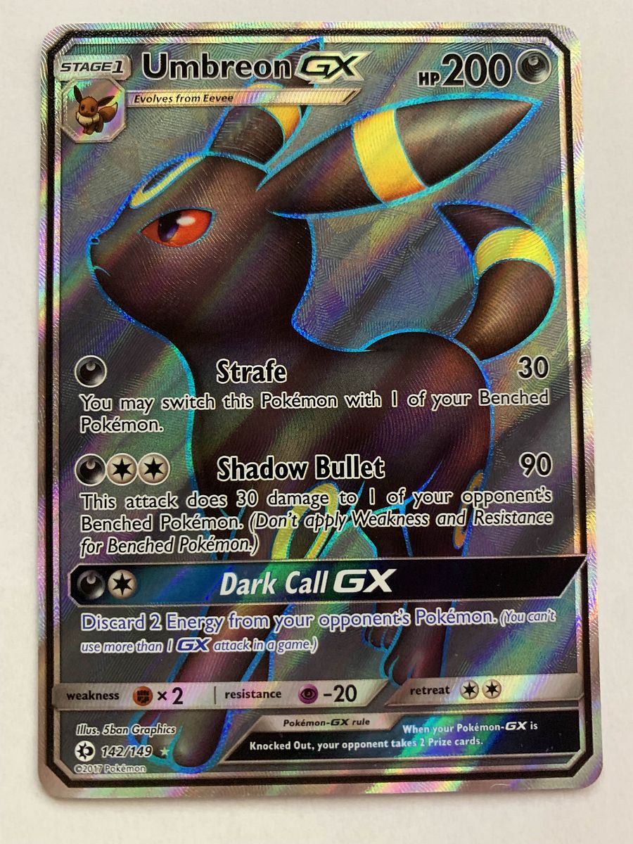 Pokémon Trading Card – Umbreon GX (Sun & Moon Base Set, #142/149) - NM product image (2)